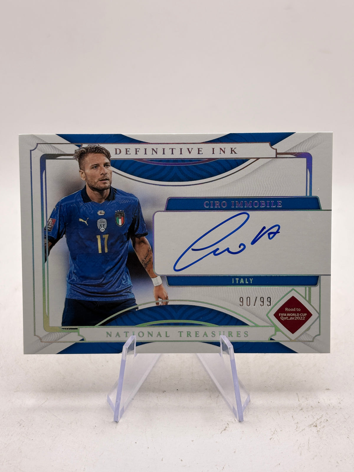 2022 Panini National Treasures Ciro Immobile /99 Italy auto signature image 1