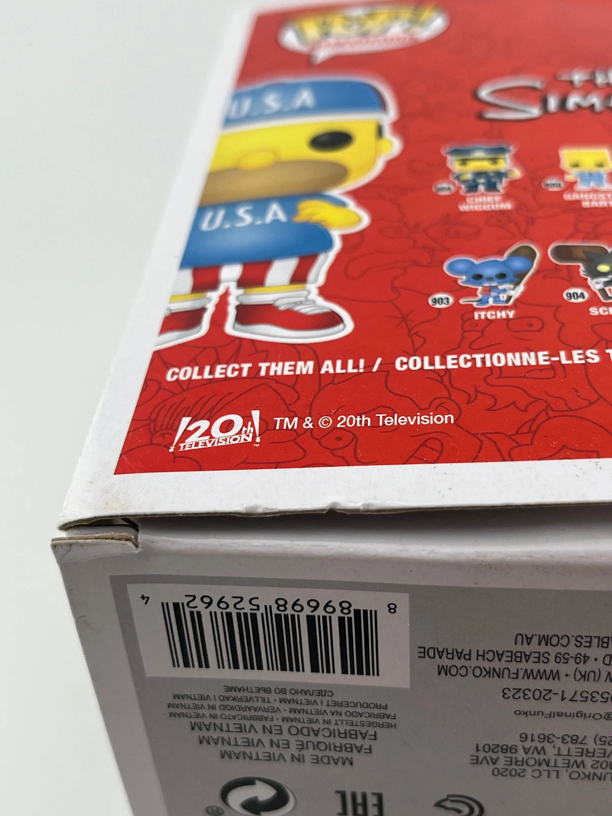 Funko POP Television The Simpsons  U.S.A Homer Vinyl Figure #905 FRENLY BRICKS - Open 7 Days