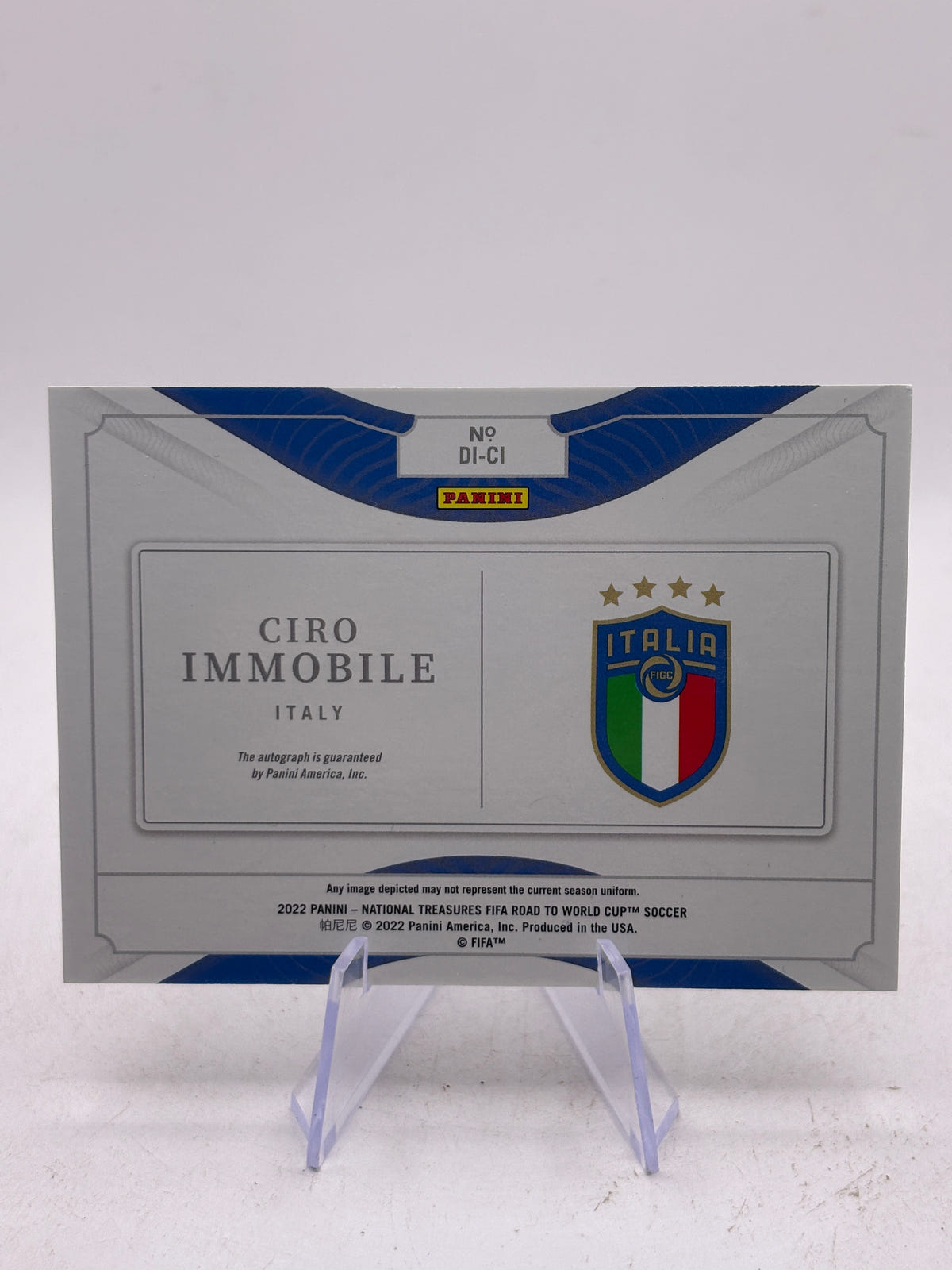 2022 Panini National Treasures Ciro Immobile /99 Italy auto signature image 2