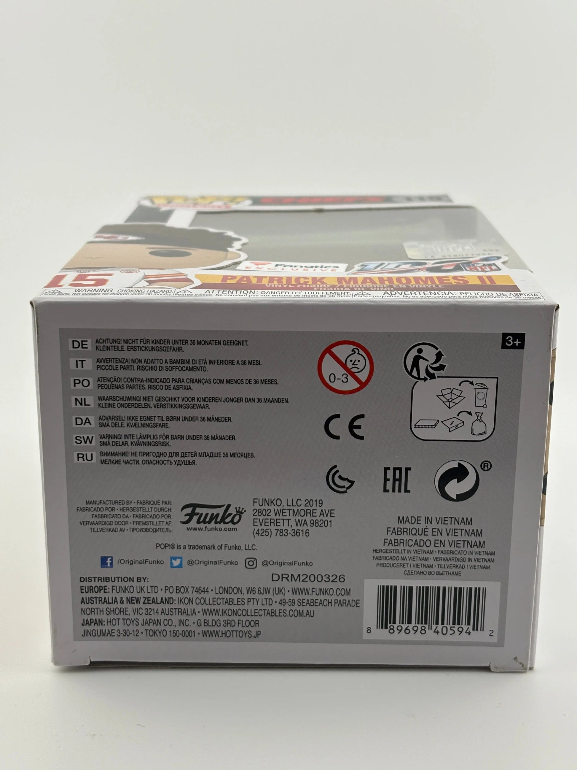 Funko POP! Kansas City Chiefs Patrick Mahomes II Football White Jersey #119 FRENLY BRICKS - Open 7 Days