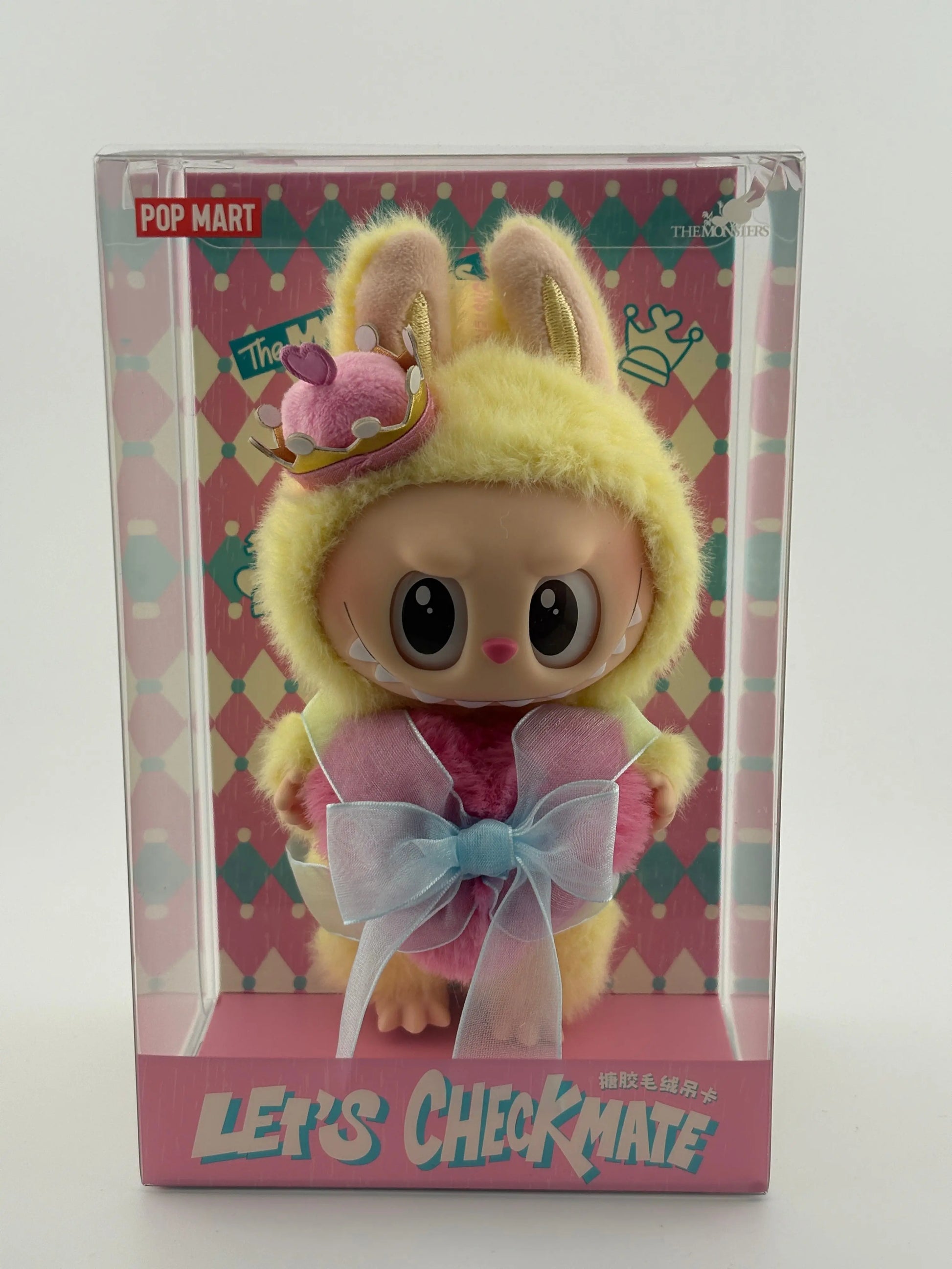 AUTHENTIC  POP MART LABUBU MONSTERS  Lets Checkmate Series Plush Hanging Card FRENLY BRICKS - Open 7 Days