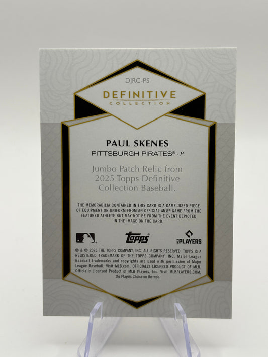 2025 Topps Definitive Collection - Jumbo Patch Relic Paul Skenes 13/15 Pink FRENLY BRICKS - Open 7 Days