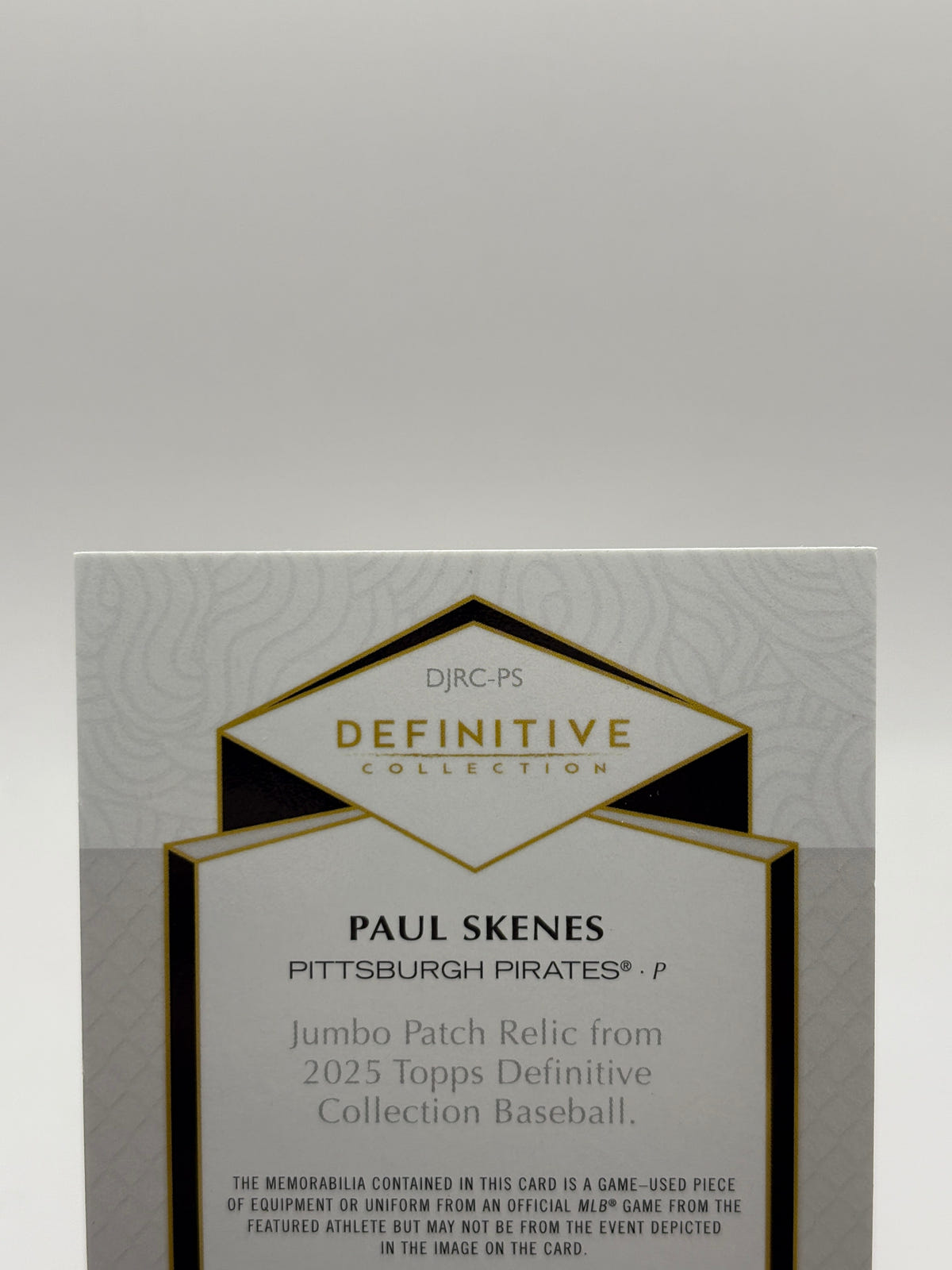 2025 Topps Definitive Collection - Jumbo Patch Relic Paul Skenes 13/15 Pink FRENLY BRICKS - Open 7 Days image 3