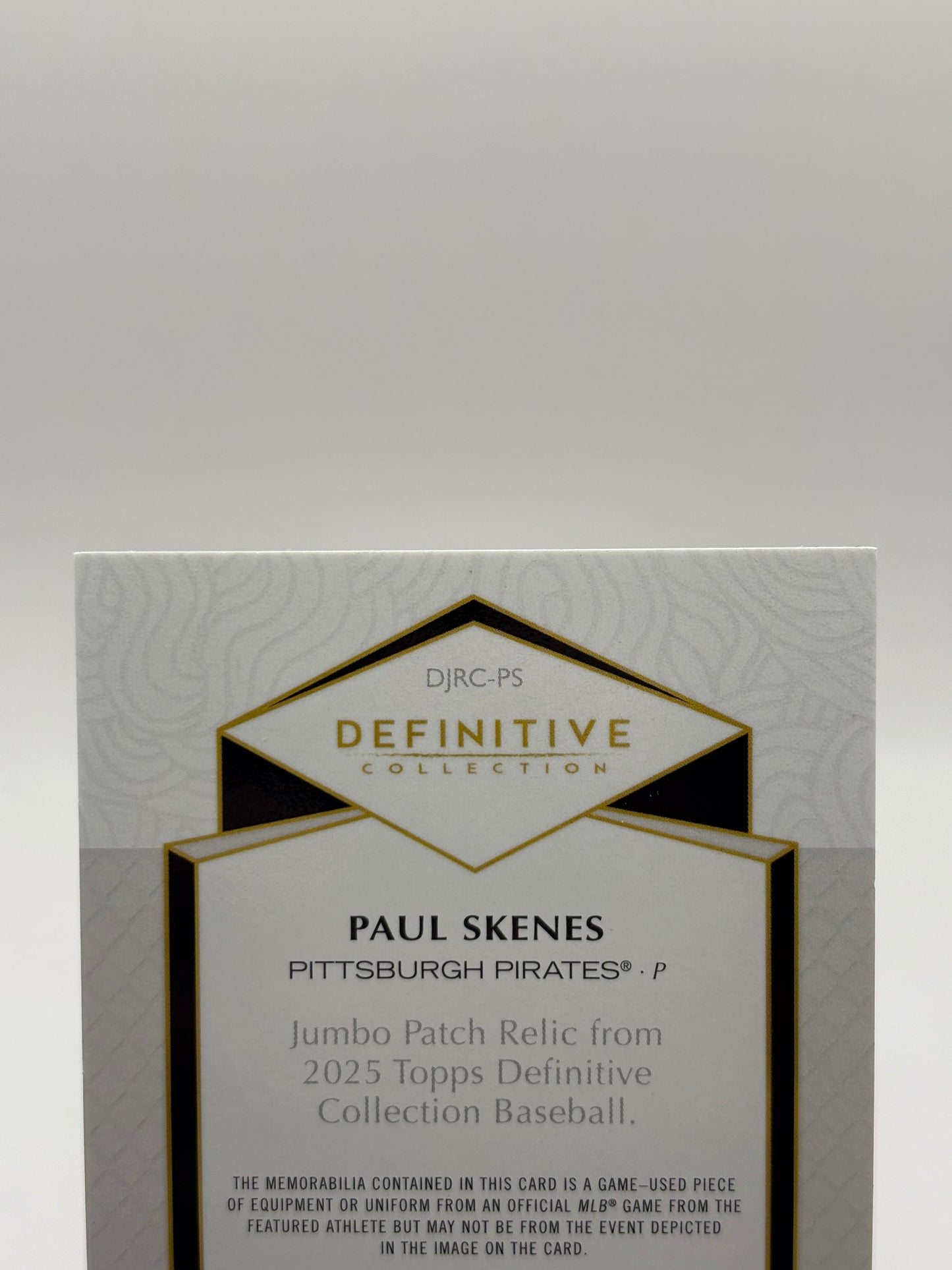 2025 Topps Definitive Collection - Jumbo Patch Relic Paul Skenes 13/15 Pink FRENLY BRICKS - Open 7 Days