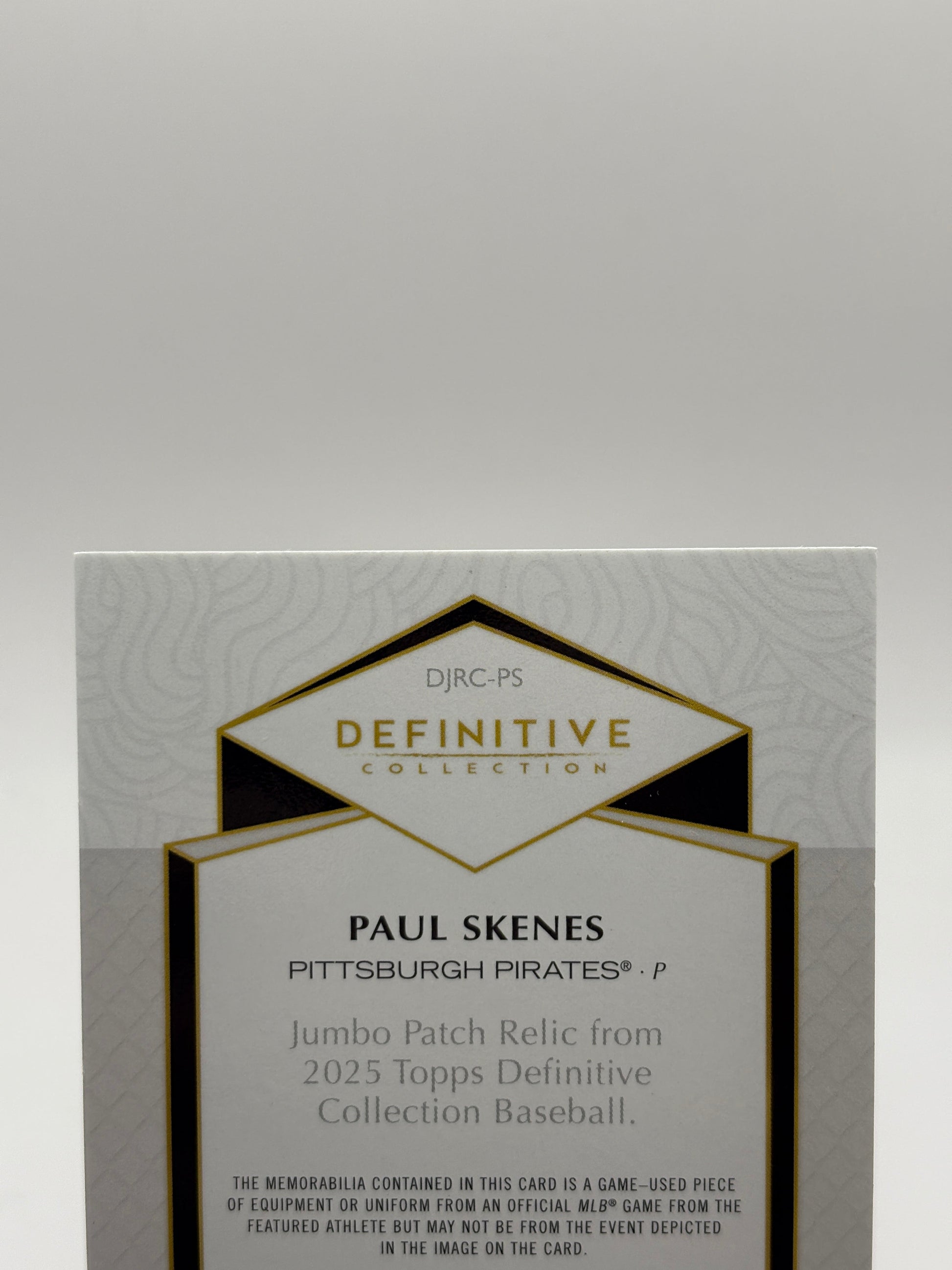 2025 Topps Definitive Collection - Jumbo Patch Relic Paul Skenes 13/15 Pink FRENLY BRICKS - Open 7 Days
