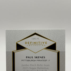2025 Topps Definitive Collection - Jumbo Patch Relic Paul Skenes 13/15 Pink FRENLY BRICKS - Open 7 Days