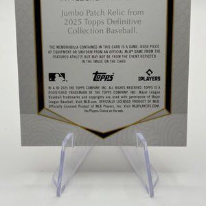 2025 Topps Definitive Collection - Jumbo Patch Relic Paul Skenes 13/15 Pink FRENLY BRICKS - Open 7 Days