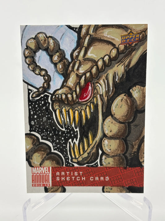 Upper Deck Marvel Annual 2018-19 1 OF 1 Art Sketch Card Keegan Cahanes Signed FRENLY BRICKS - Open 7 Days