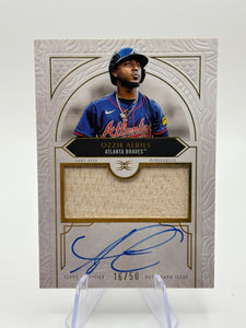 2025 Topps Definitive Ozzie Albies Relic Auto Cards Patch Braves /50