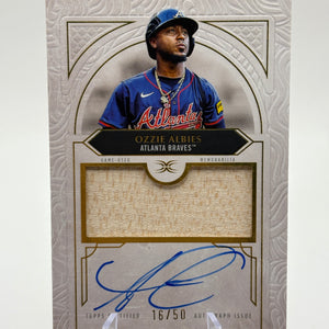 2025 Topps Definitive Ozzie Albies Relic Auto Cards Patch Braves /50 FRENLY BRICKS - Open 7 Days