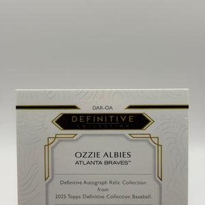 2025 Topps Definitive Ozzie Albies Relic Auto Cards Patch Braves /50 FRENLY BRICKS - Open 7 Days