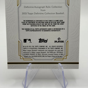 2025 Topps Definitive Ozzie Albies Relic Auto Cards Patch Braves /50 FRENLY BRICKS - Open 7 Days