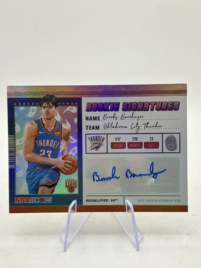 Brooks Barnhizer #HRS-BB 2025-26 NBA Hoops Rookie Signatures Auto RC Thunder