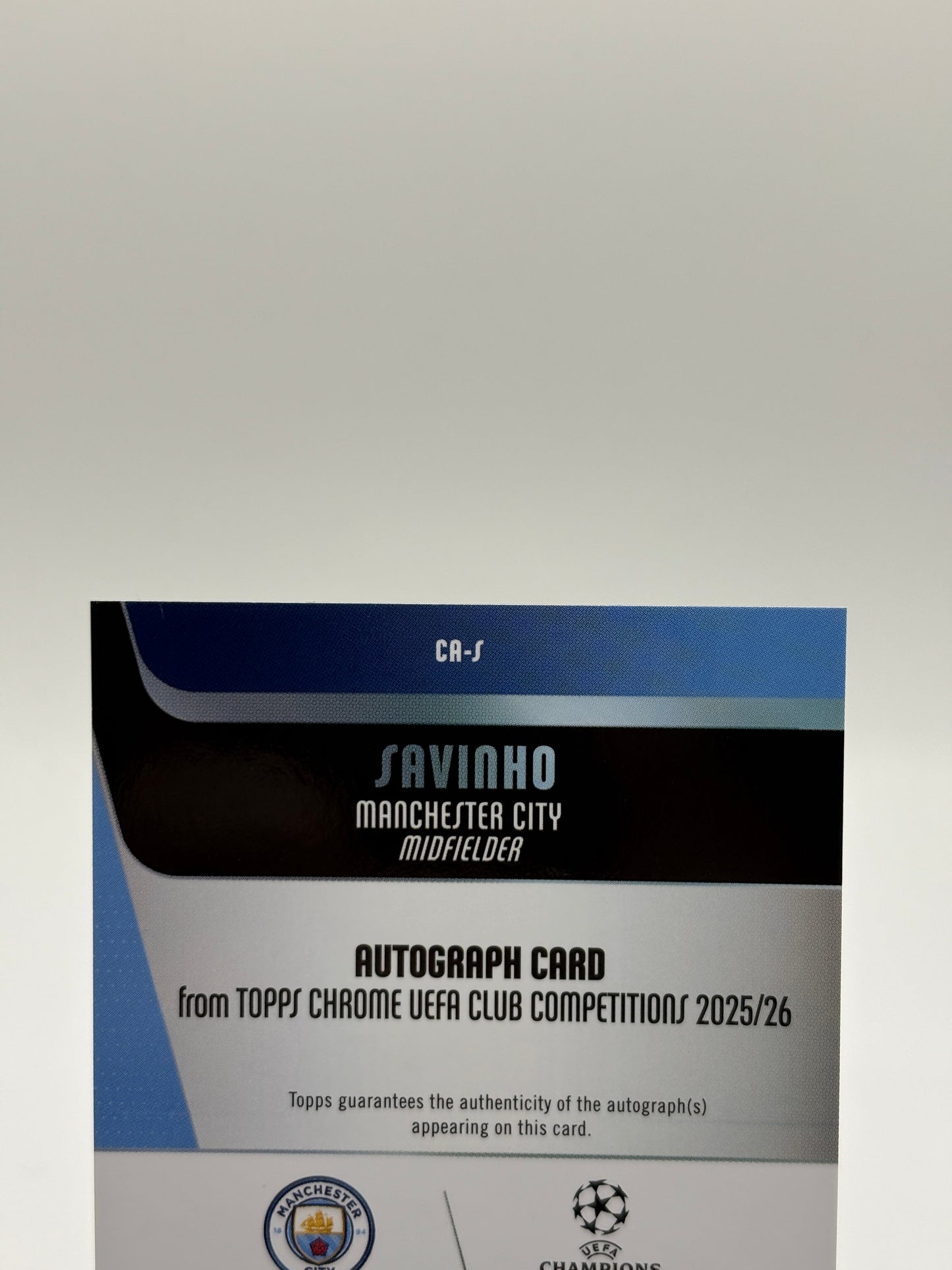 2025-26 Topps Chrome UCC Savinho Auto Blue Refractor /150 FRENLY BRICKS - Open 7 Days