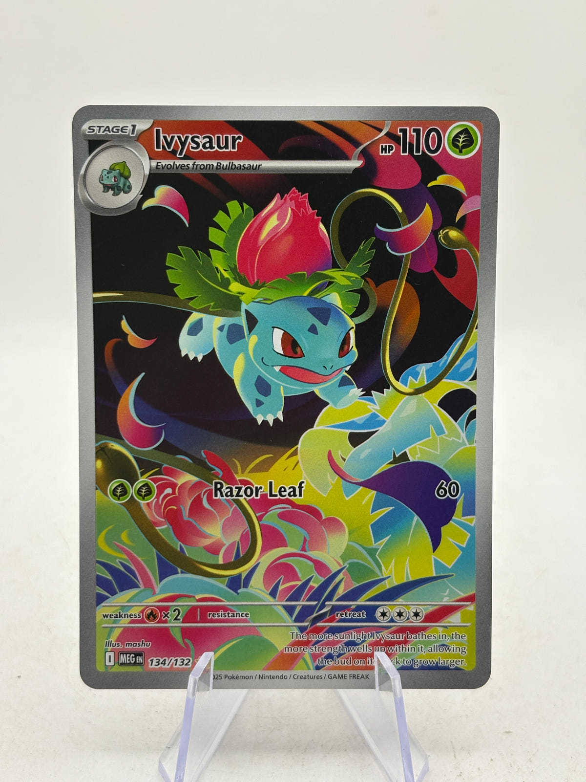 Pokemon TCG Mega Evolution - Ivysaur 134/132 Illustration Rare NM image 1