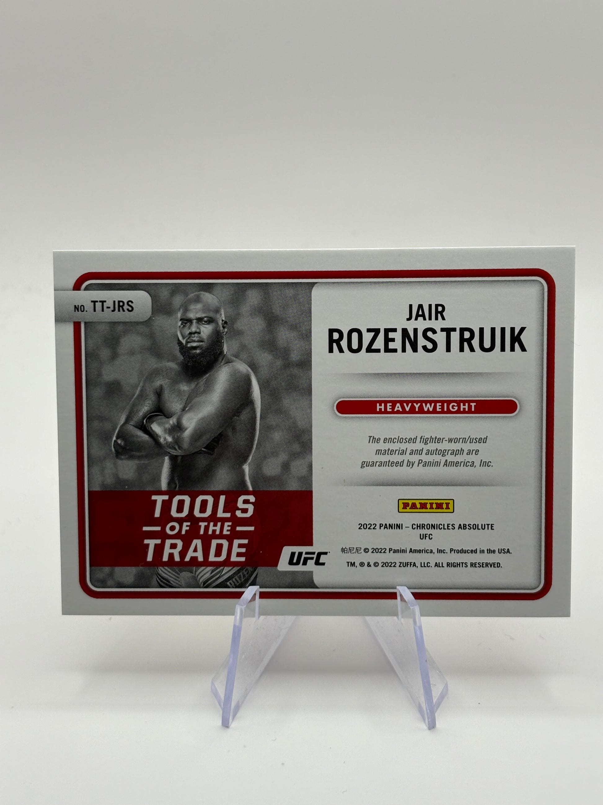 Jair Rozenstruik 2022 Chronicles UFC Tools of the Trade Auto Relic Patch /99 FRENLY BRICKS - Open 7 Days image 2
