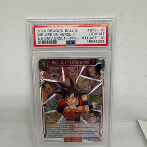 PSA 10 DBZ Dragon Ball Z  We are Universe 7 Pre-Release BT9-018 FRENLY BRICKS - Open 7 Days