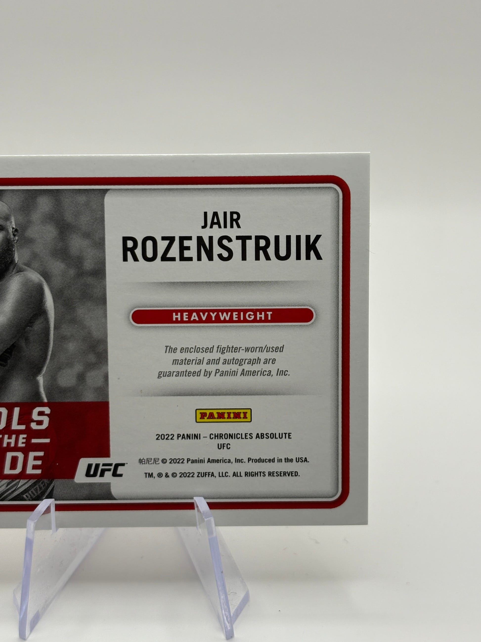 Jair Rozenstruik 2022 Chronicles UFC Tools of the Trade Auto Relic Patch /99 FRENLY BRICKS - Open 7 Days image 4
