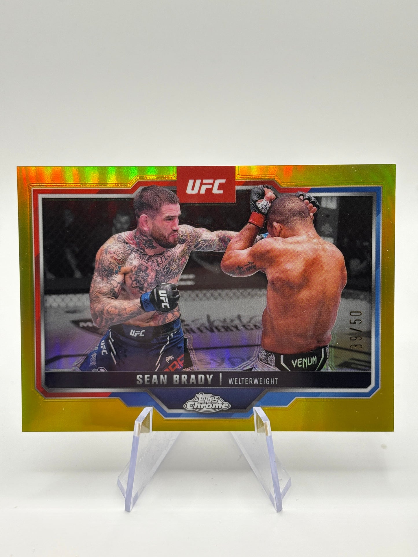 2025 Topps Chrome UFC Sean Brady Gold Refractor /50 UFC #173 FRENLY BRICKS - Open 7 Days