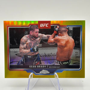 2025 Topps Chrome UFC Sean Brady Gold Refractor /50 UFC #173 FRENLY BRICKS - Open 7 Days