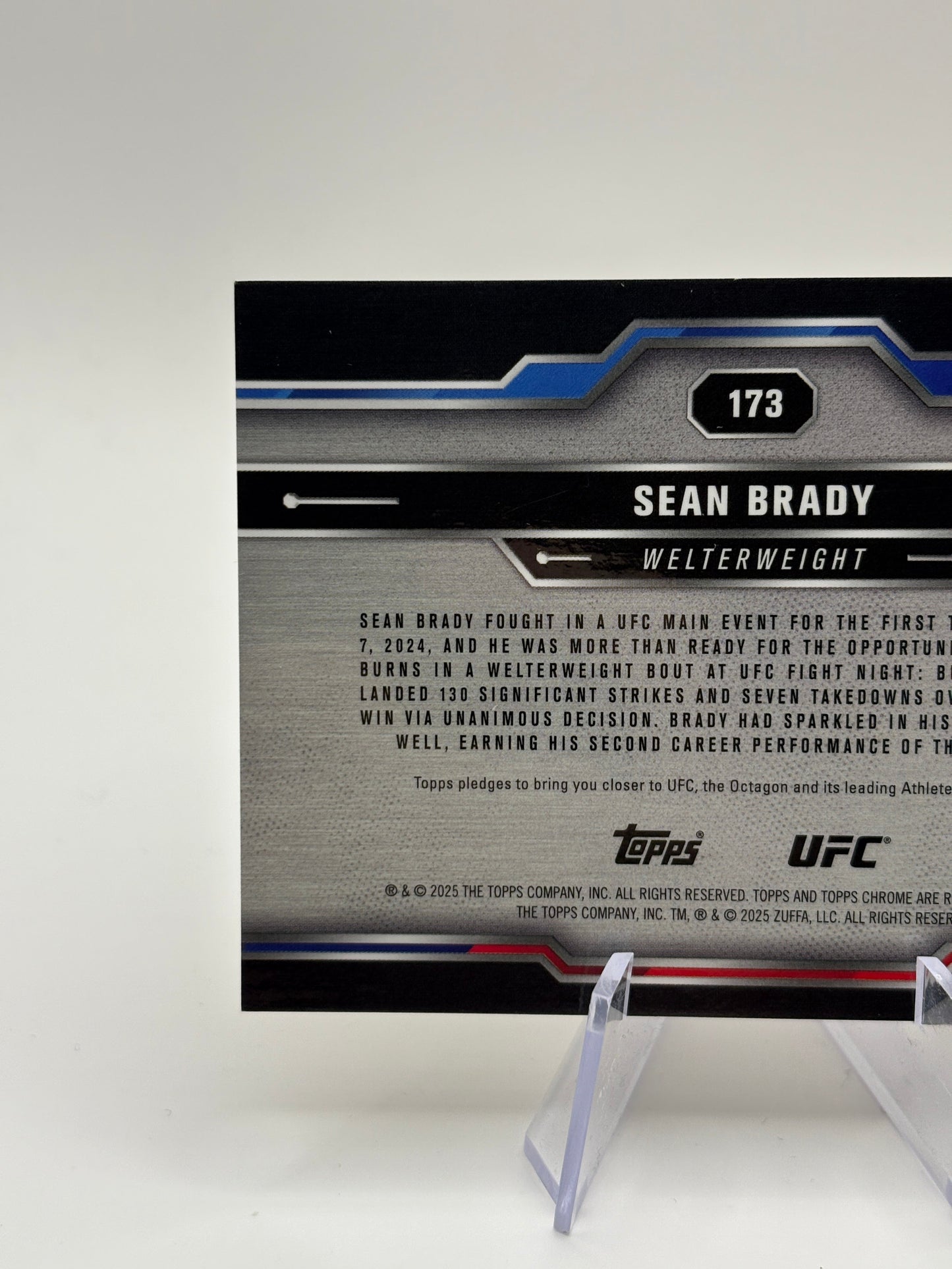 2025 Topps Chrome UFC Sean Brady Gold Refractor /50 UFC #173 FRENLY BRICKS - Open 7 Days