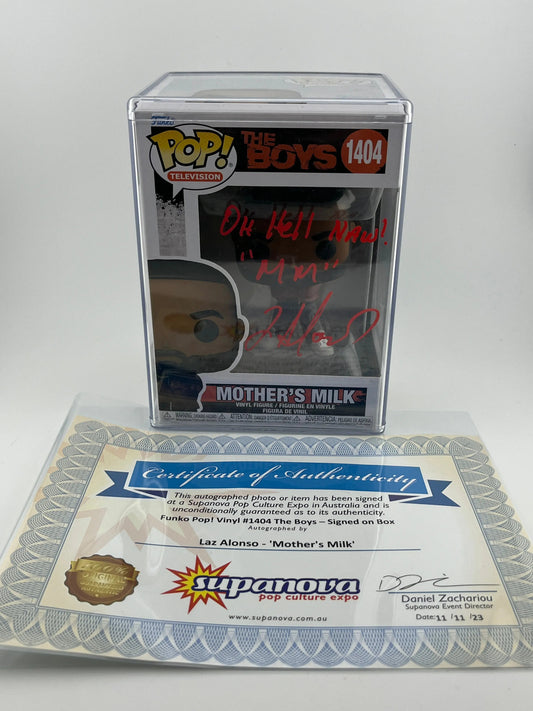 Funko POP Television The Boys Mothers Milk #1404 Autographed+ COA Vinyl Figure FRENLY BRICKS - Open 7 Days
