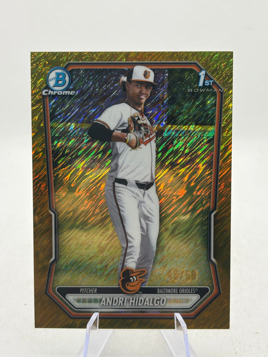 2026 Topps Bowman Chrome Baseball - Andri Hidalgo 43/50 Gold Shimmer