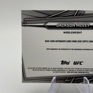 Jackson McVey 2026 Topps Chrome UFC RC Auto Rookie Autograph BAV-JV FRENLY BRICKS - Open 7 Days