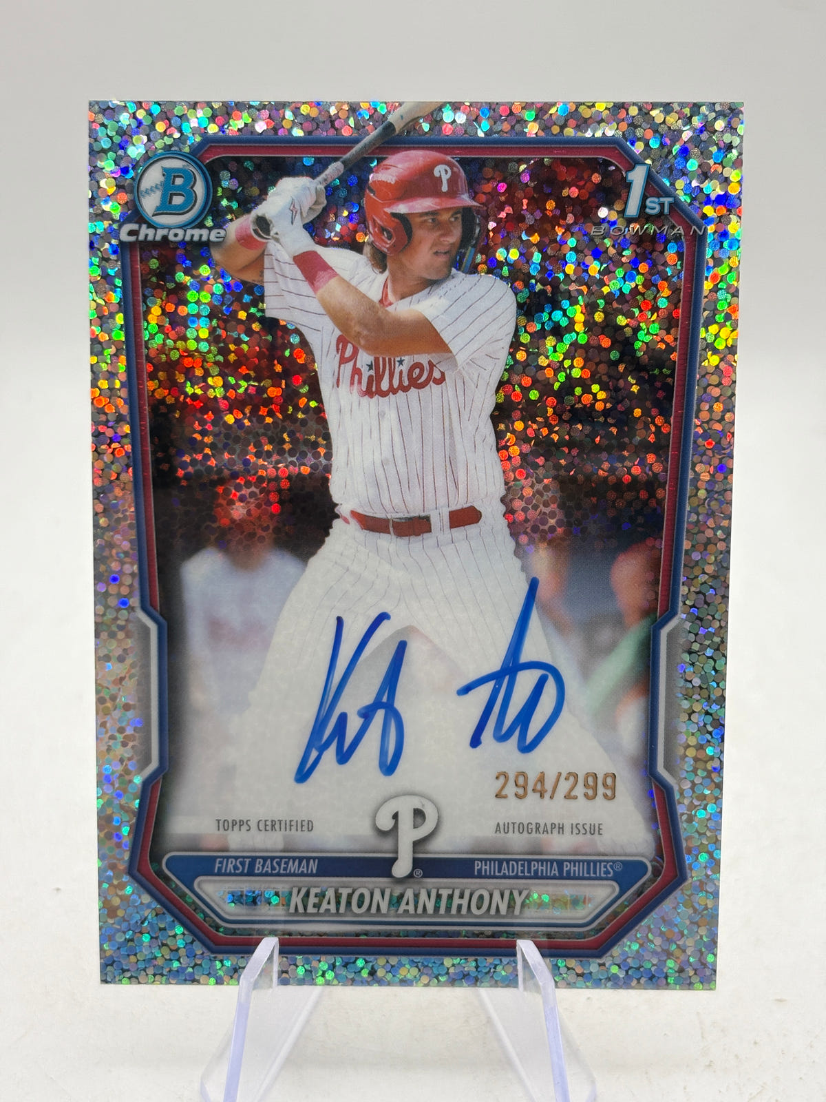 2026 Bowman Chrome Keaton Anthony Prospects Auto Speckle Refractor /299 image 1