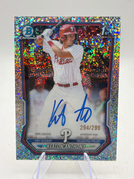 2026 Bowman Chrome Keaton Anthony Prospects Auto Speckle Refractor /299