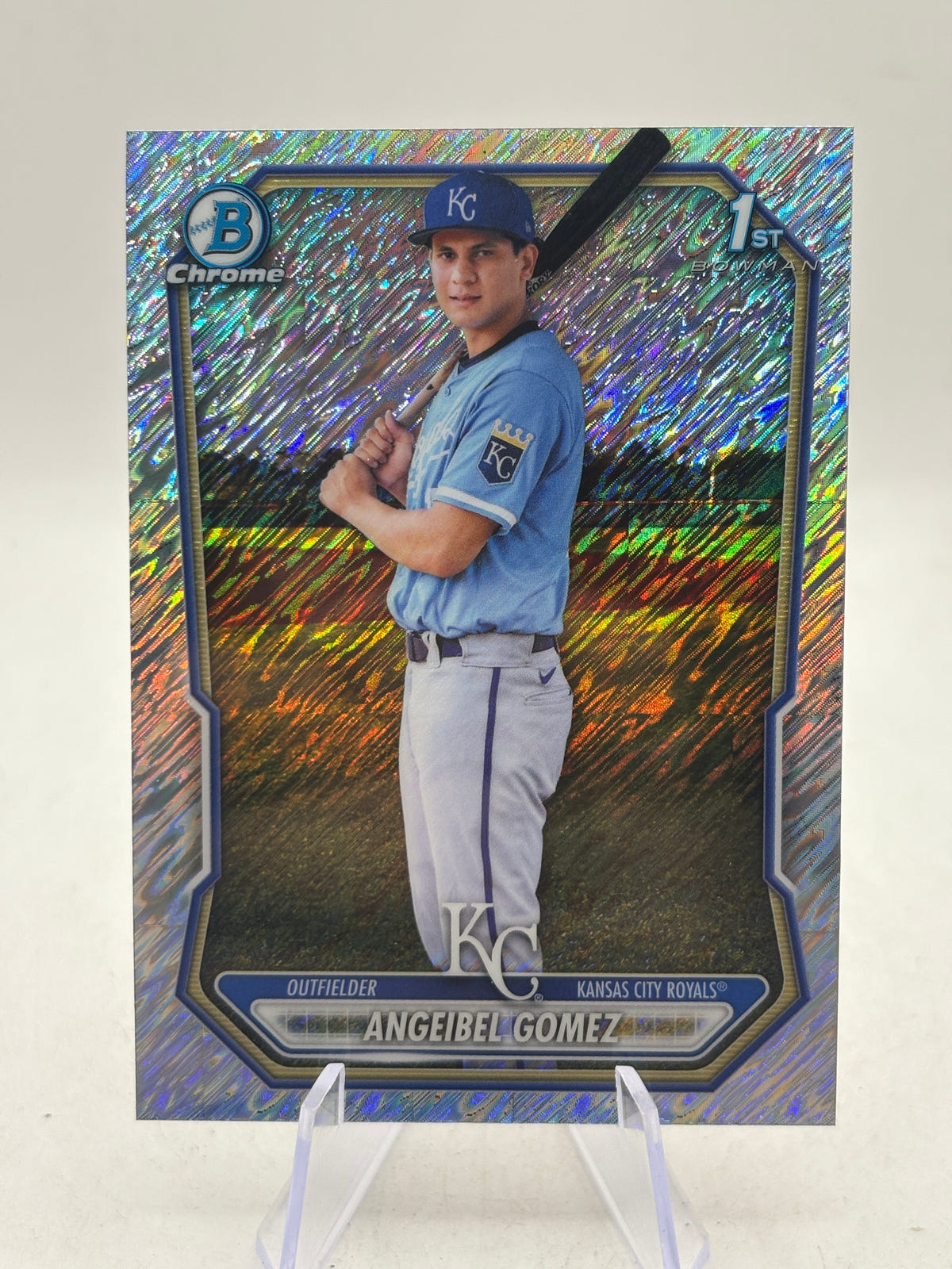2026 Bowman Chrome ANGEIBEL GOMEZ 1st Shimmer Refractor #BCP-194 - KC Royals image 1