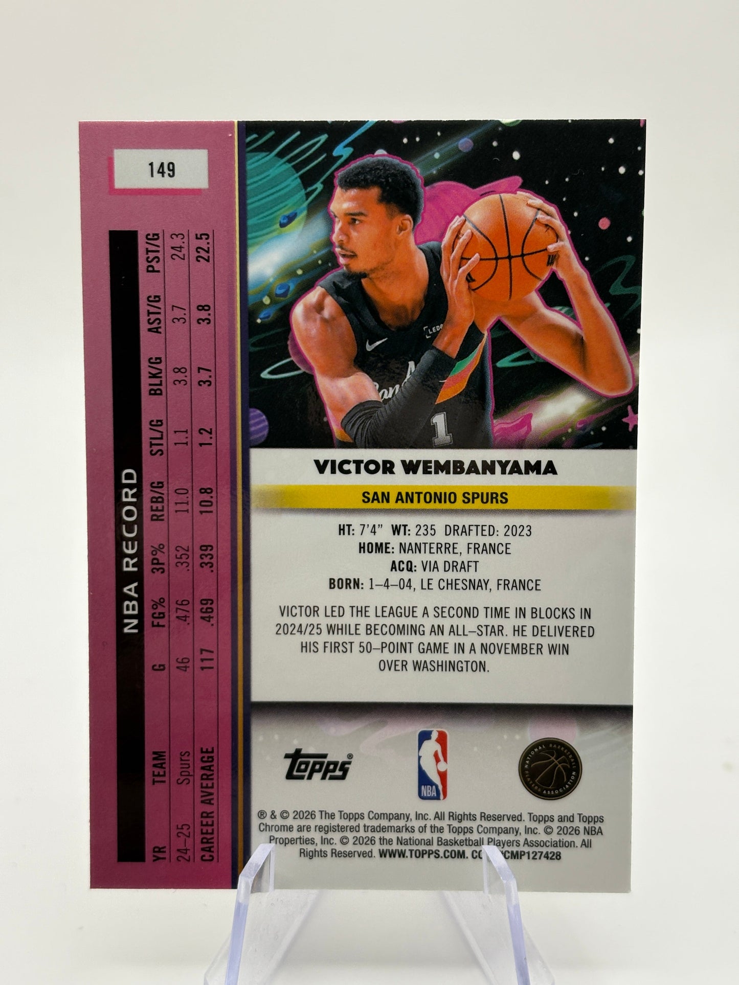 Topps Chrome Cosmic 2025-26 Victor Wembanyama #149 San Antonio Spurs FRENLY BRICKS - Open 7 Days