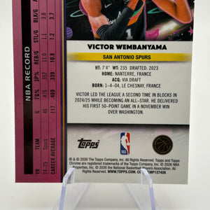 Topps Chrome Cosmic 2025-26 Victor Wembanyama #149 San Antonio Spurs FRENLY BRICKS - Open 7 Days