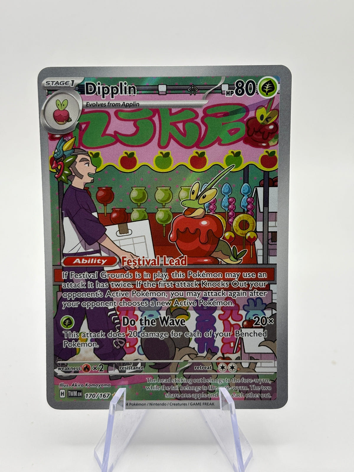 Pokemon TCG Twilight Masquerade- Dipplin 170/167 Illustration Rare NM FRENLY BRICKS - Open 7 Days image 1