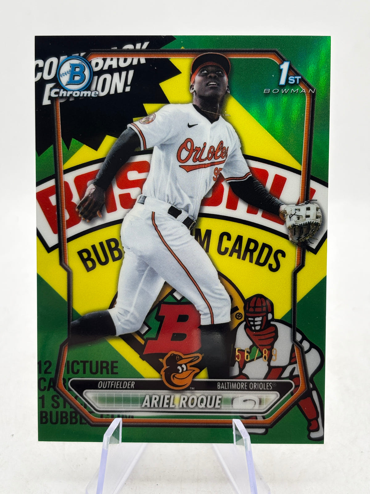 2026 Bowman Chrome Ariel Roque #BCP-240 Bubble Gum Packfracture SSP /89 image 1