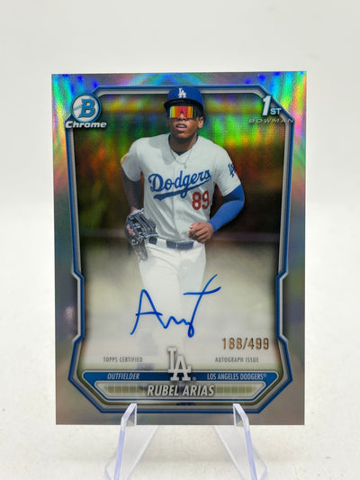 2026 Bowman Chrome Rubel Arias 1st Refractor Auto #CPA-RAR SN /499