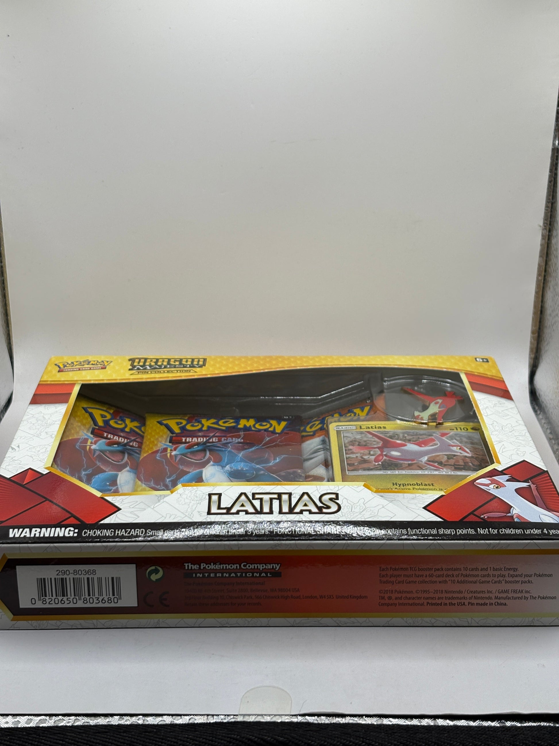 Pokemon TCG Sun & Moon Dragon Majesty Latias Pin Collection Box Factory Sealed FRENLY BRICKS - Open 7 Days