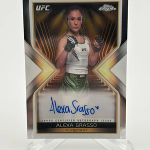 2024 Topps Chrome UFC ALEXA GRASSO Main Event Auto #MEA-AGR Flyweight FRENLY BRICKS - Open 7 Days