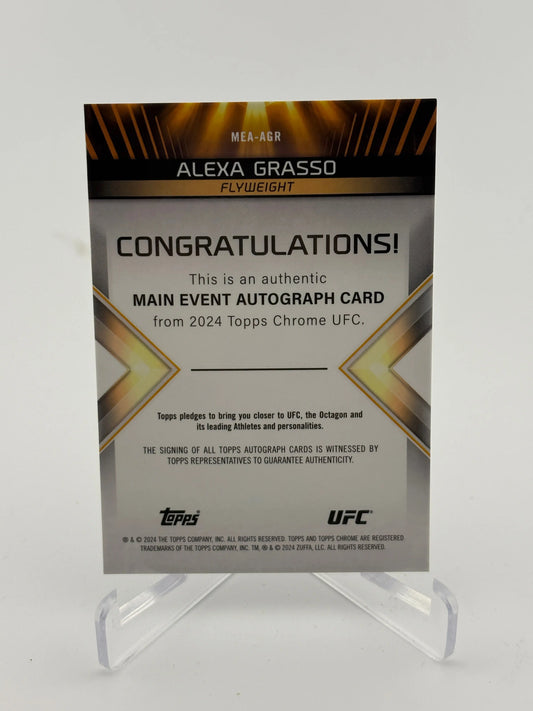 2024 Topps Chrome UFC ALEXA GRASSO Main Event Auto #MEA-AGR Flyweight FRENLY BRICKS - Open 7 Days