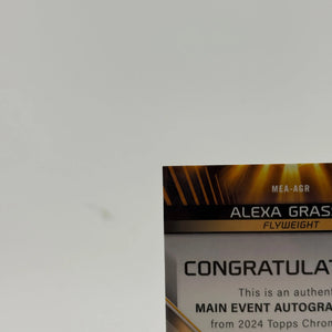 2024 Topps Chrome UFC ALEXA GRASSO Main Event Auto #MEA-AGR Flyweight FRENLY BRICKS - Open 7 Days
