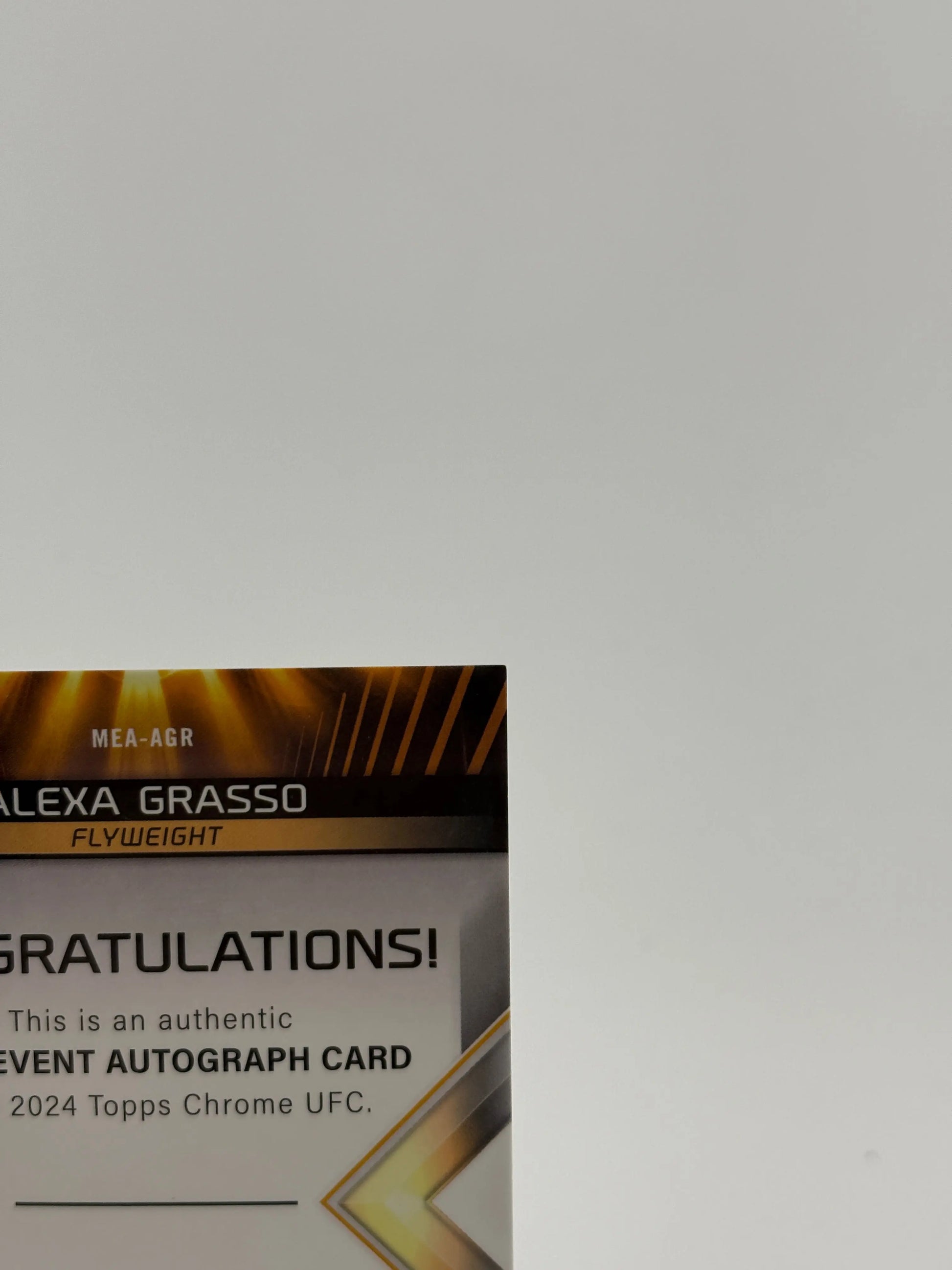 2024 Topps Chrome UFC ALEXA GRASSO Main Event Auto #MEA-AGR Flyweight FRENLY BRICKS - Open 7 Days