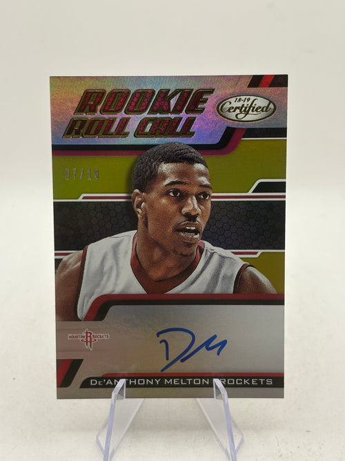 2018 Panini Certified Rookie Roll Call RRC-DM De’Anthony Melton Auto /10