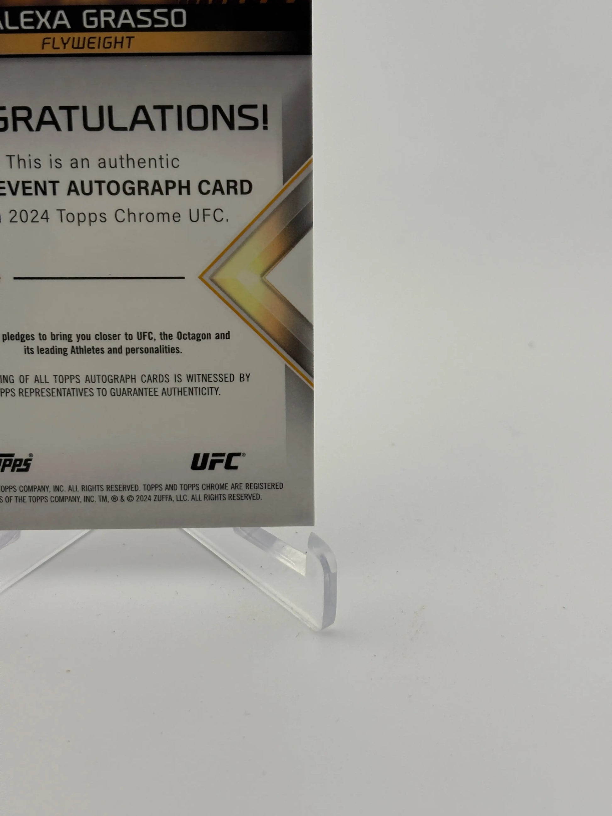 2024 Topps Chrome UFC ALEXA GRASSO Main Event Auto #MEA-AGR Flyweight FRENLY BRICKS - Open 7 Days