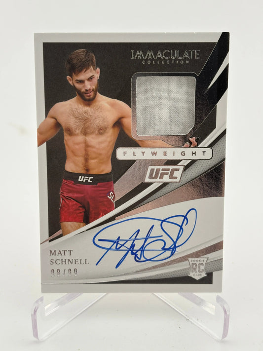 2021 Panini Immaculate UFC - MATT SCHNELL #101 - RC Rookie On-Card Auto /99 FRENLY BRICKS - Open 7 Days