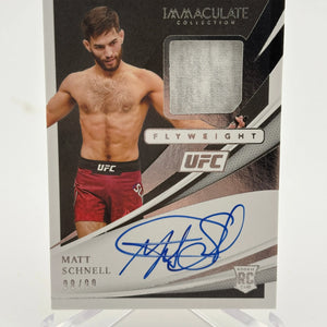 2021 Panini Immaculate UFC - MATT SCHNELL #101 - RC Rookie On-Card Auto /99 FRENLY BRICKS - Open 7 Days