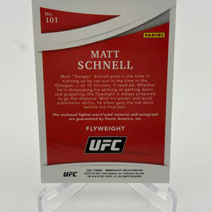 2021 Panini Immaculate UFC - MATT SCHNELL #101 - RC Rookie On-Card Auto /99 FRENLY BRICKS - Open 7 Days