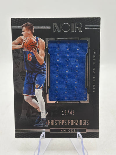 2017-18 Panini Noir Basketball - JM-KP Kristaps Porzingis Jumbo Patch /49