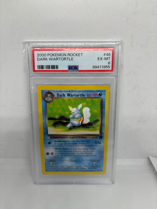 PSA 7 NM Dark Wartortle 46/82 Team Rocket Pokemon Card VINTAGE WOTC Unlimited FRENLY BRICKS - Open 7 Days