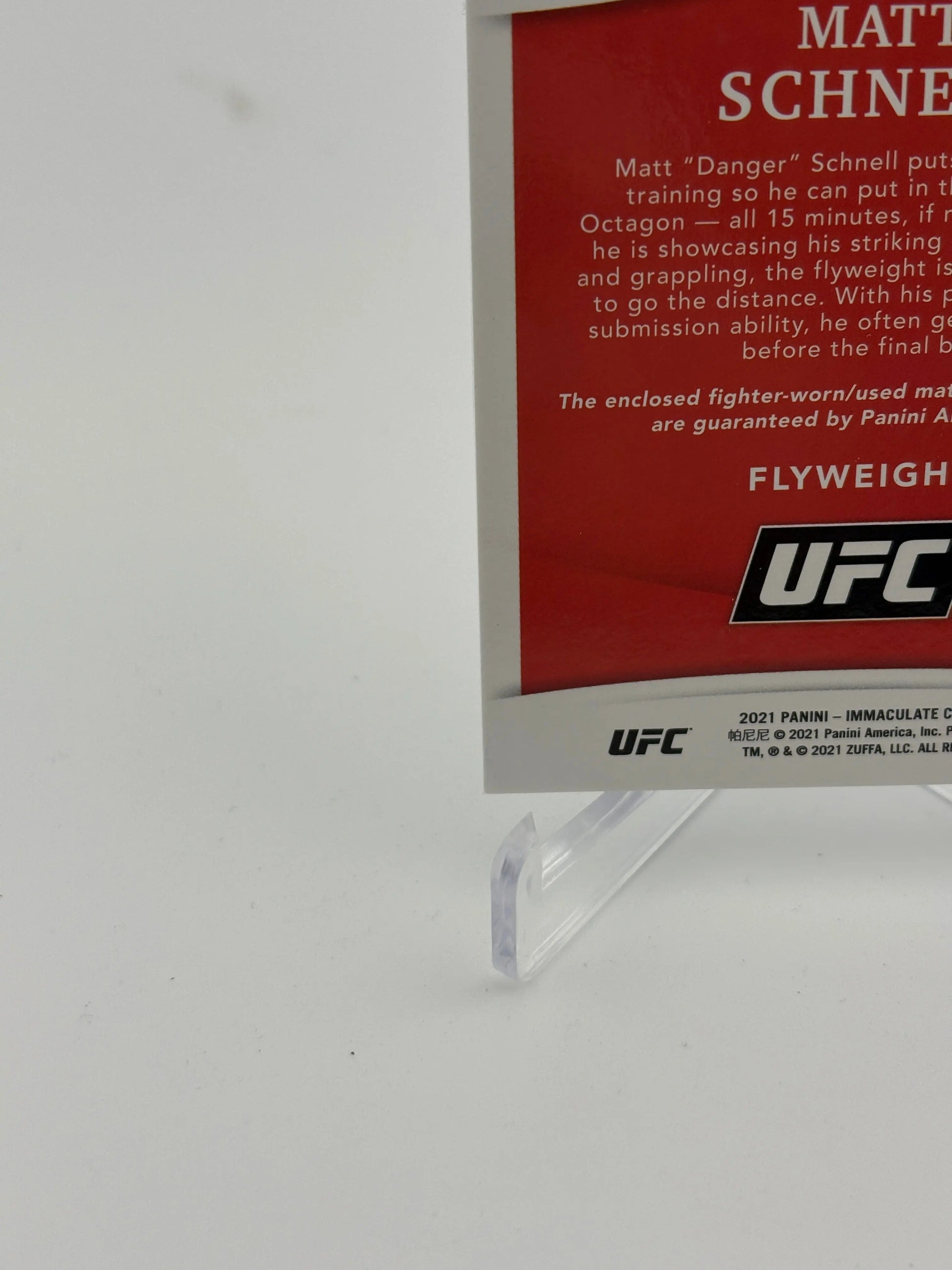 2021 Panini Immaculate UFC - MATT SCHNELL #101 - RC Rookie On-Card Auto /99 FRENLY BRICKS - Open 7 Days