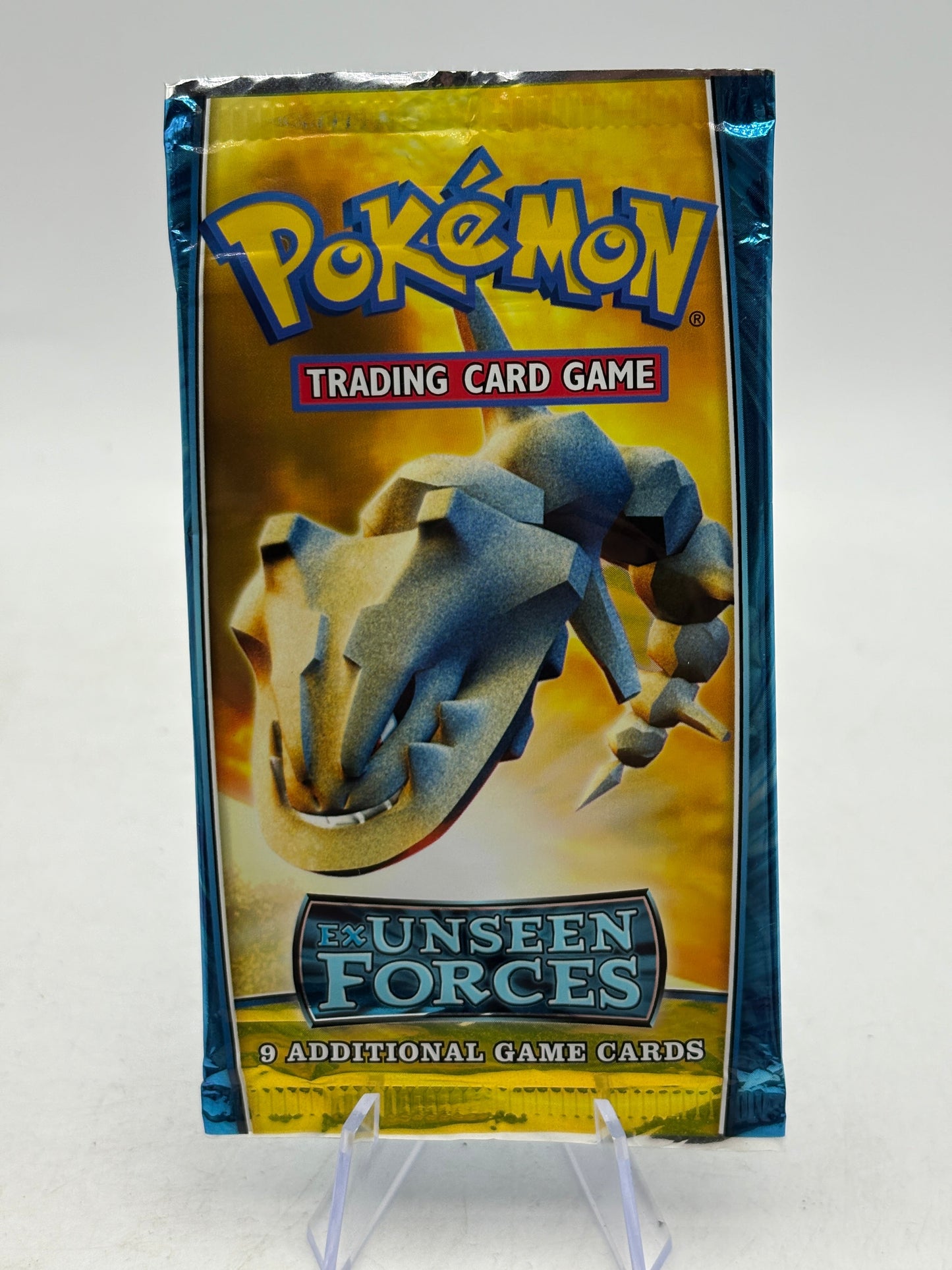 2005 Pokemon TCG EX Unseen Forces EMPTY Booster Pack Steelix OPEN FRENLY BRICKS - Open 7 Days